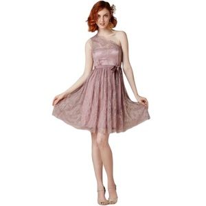Anthropologie BHLDN Va Et Vien Ariel One Shoulder Lace Dress‎ Size 12